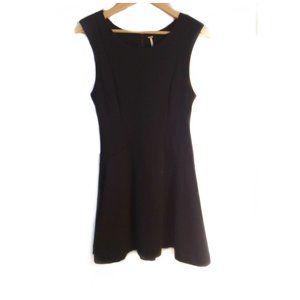 Free People Cha Cha Black Ponte Mini Dress
